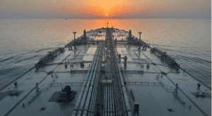 tanker ship with pipes and valves
